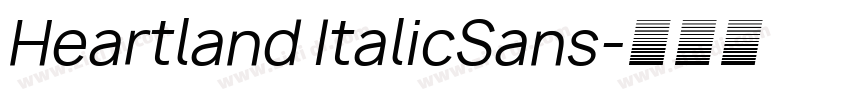 Heartland ItalicSans字体转换
